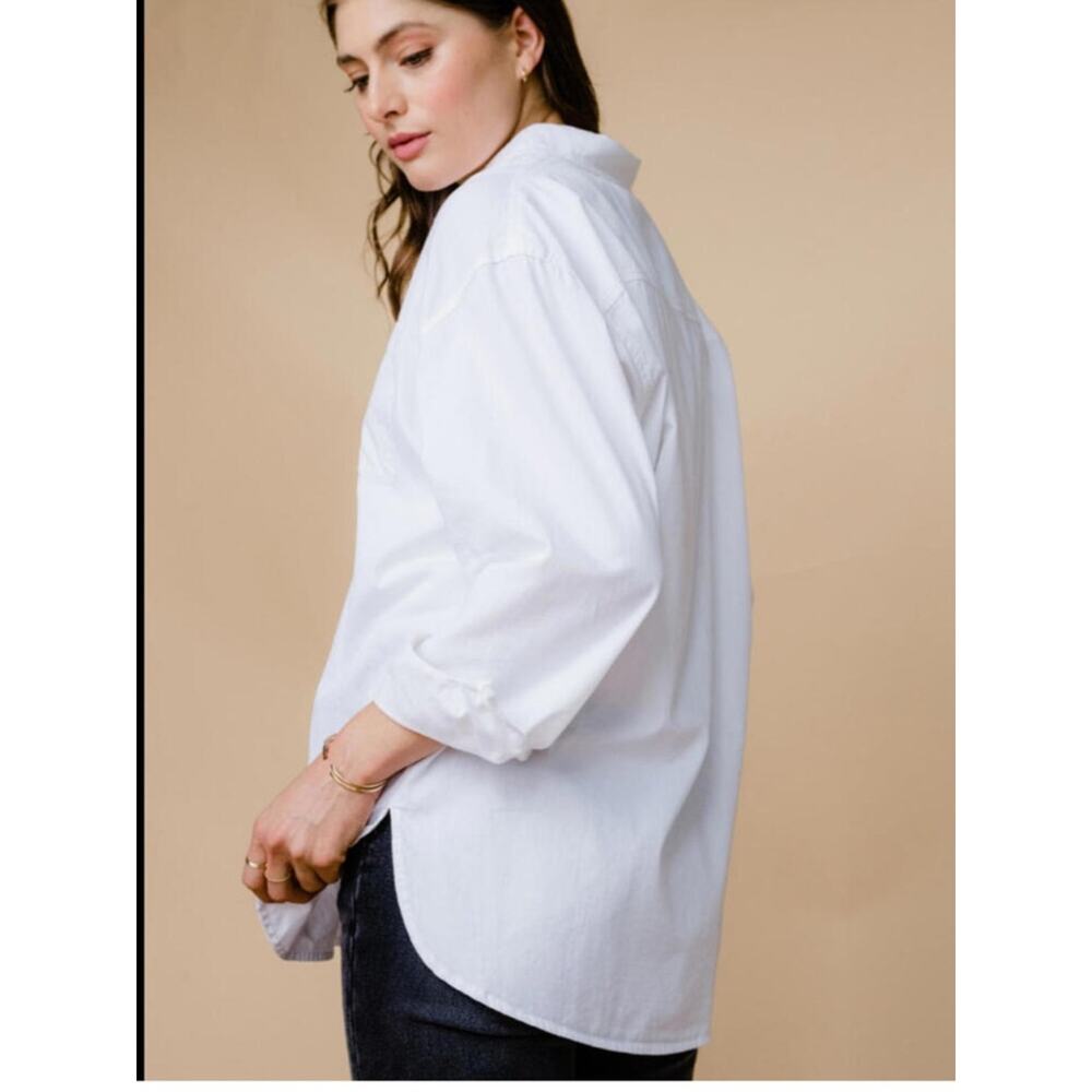 Able Harris oversized button up shirt white size 1X - Picture 2 of 12